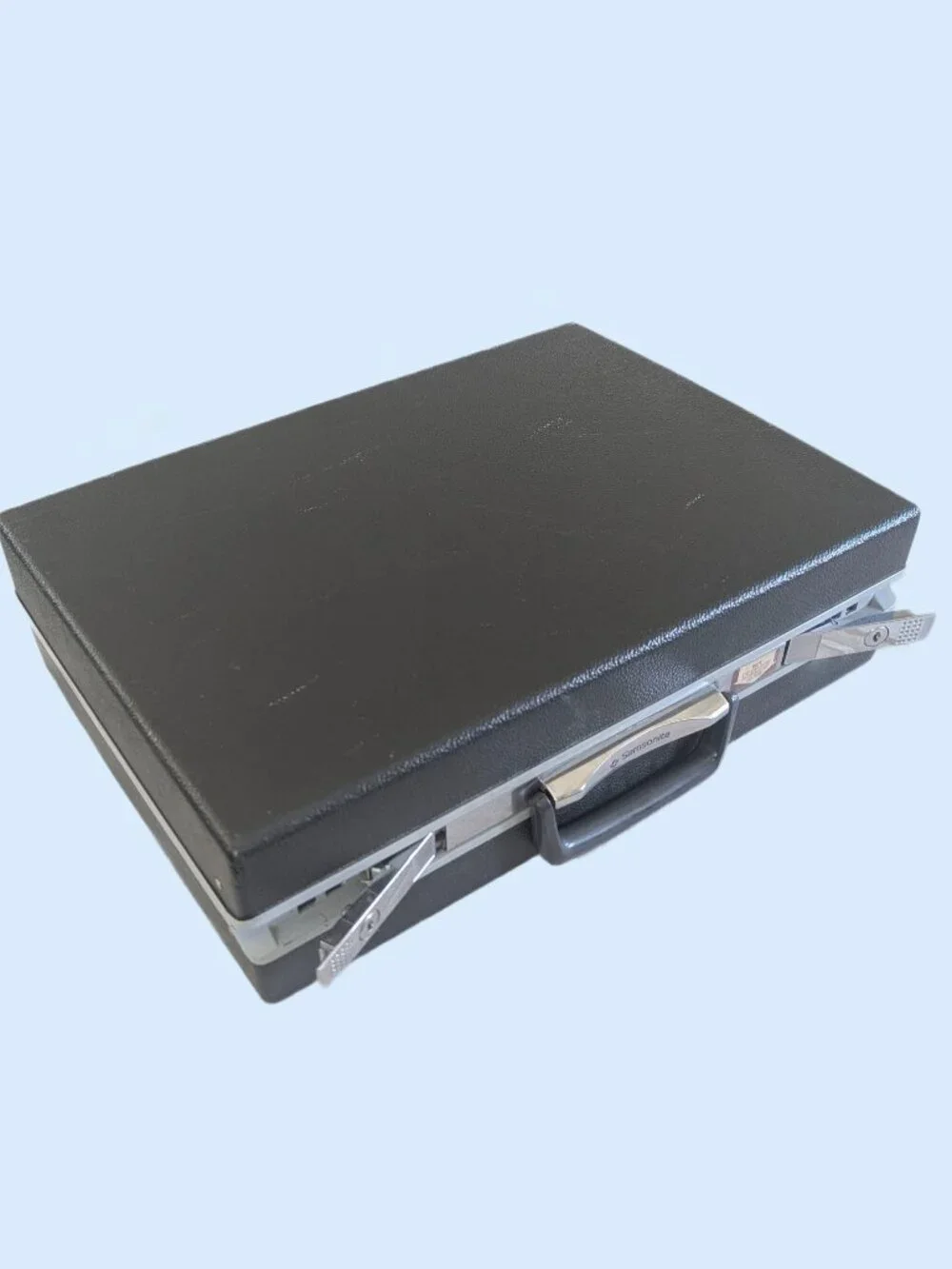 Vintage Black & Chrome Samsonite Locking Briefcase